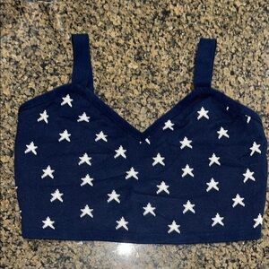 Red white and blue top